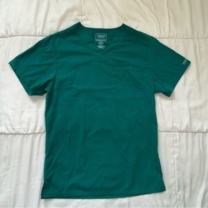 Cherokee Men's Hunter Green V-Neck Scrub Shirt
